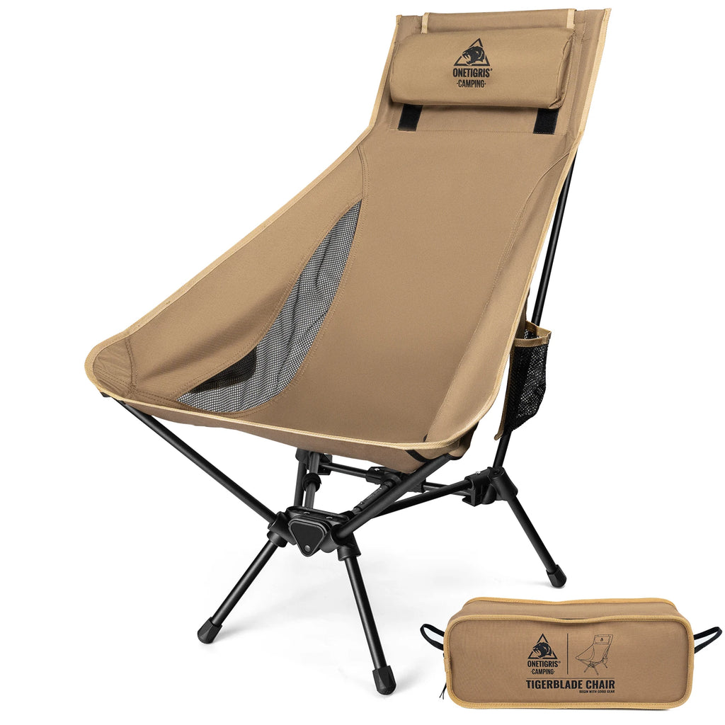 OneTigris Portable Tigerblade Campingstühle Klappstuhl Angelstuhl Für Trekking BBQ Partys Garten Strand Indoor-Einsatz