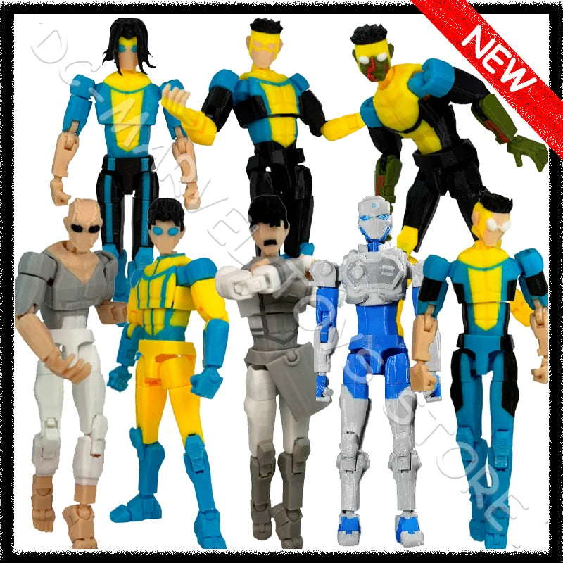 Auf Lager Neu 3D-gedruckte Invincible Toys Actionfiguren T13 Dummy 13 Superhelden Bewegliche Multi-Gelenkige Shapeshift Spielzeuge Hauptbild