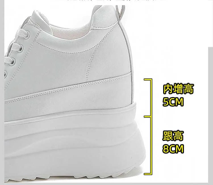 Fujin 13cm 2025 Echtes Leder Plateau Keilabsatz Flats Schuhe Chunky Sneaker Lässige Bequeme Hochwertige Herbst Spaziergangsschuhe