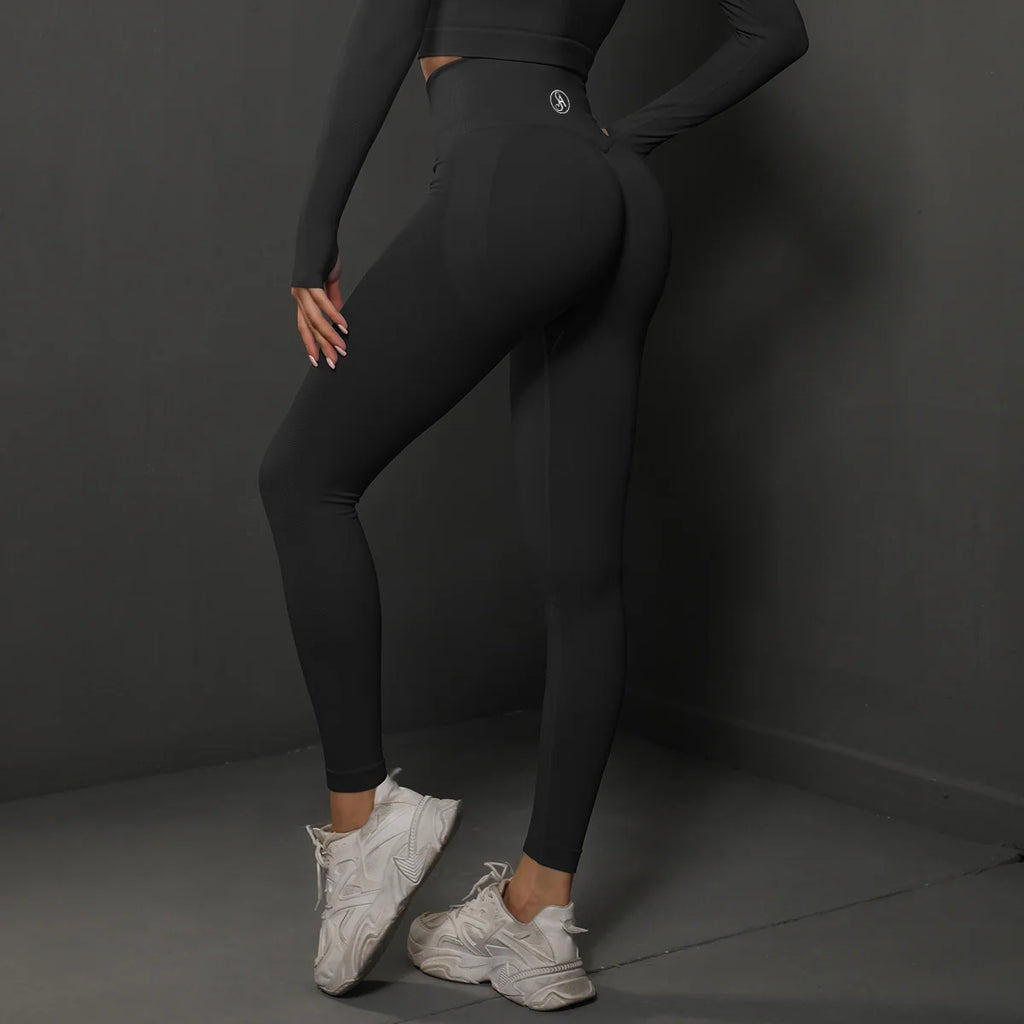 Allure The Brand Damen Scrunch Nahtlose Leggings Nahtlose Pfirsich-Hüft-Trainings-Yogahosen Damen-Sport-Laufhosen Gesäß Körperbetont