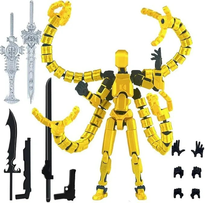 T13 Actionfigur, 3D-gedruckt, mehrgelenkig, beweglich, Titan 13 Lucky Dummy Nova Roboter-Actionfigur, Desktop-Montage, fertiges Geschenk