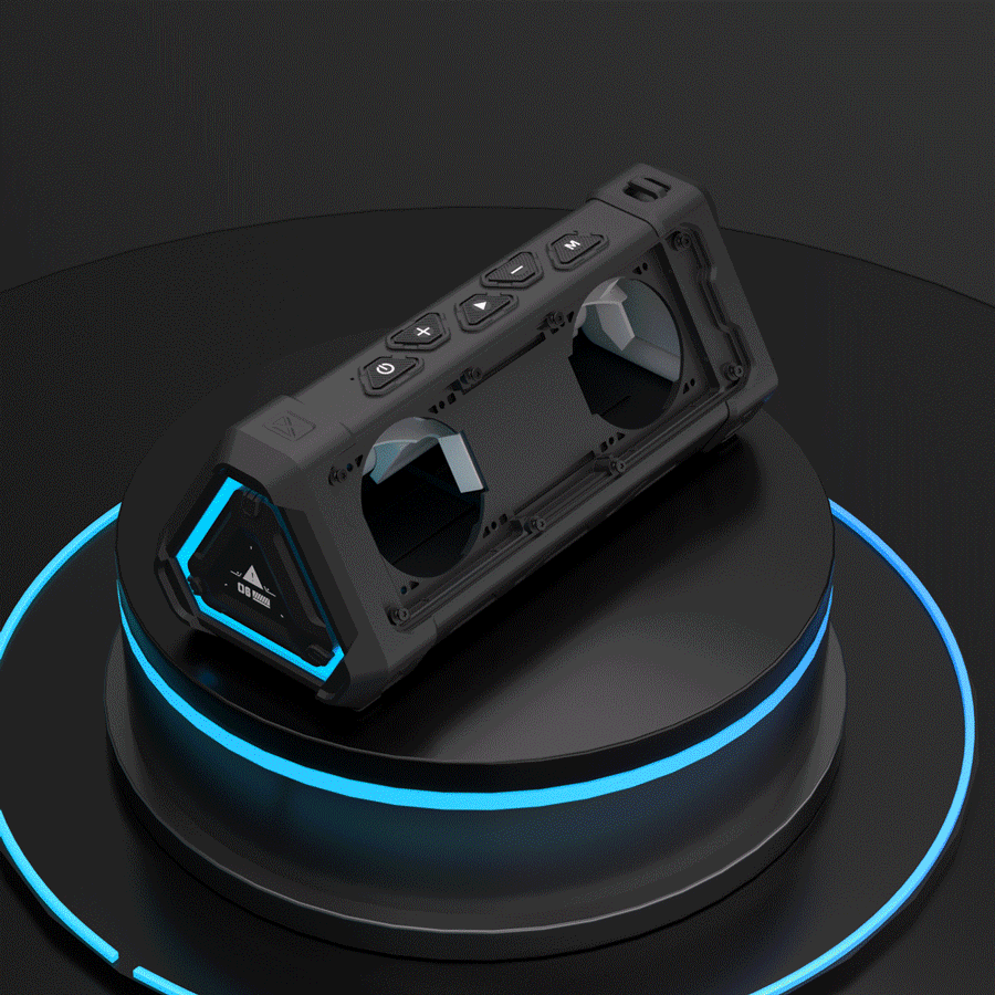 MLOVE P3 Outdoor-Bluetooth-Lautsprecher, 40W Ausgangsleistung Bluetooth 5.3 Lautsprecher, Stereo Sound IPX7 Wasserdicht, Micro SD-Karte, RGB-Licht