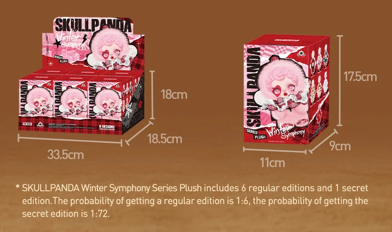 POP MART SKULLPANDA Winter Symphony Series Blind Box Mystery Box Guess Bag Spielzeug Puppe Süße Anime Figur Schreibtisch-Ornamente