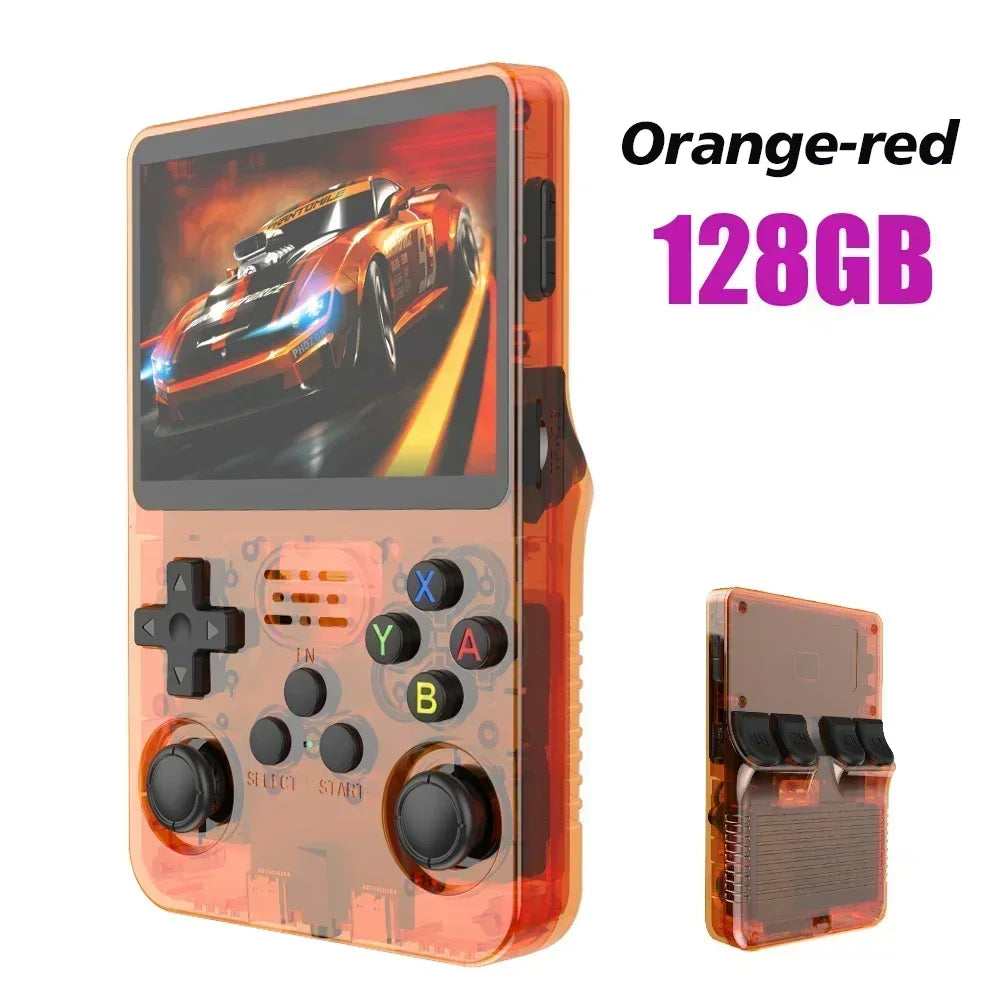 128G R36S Retro Handheld-Videospielkonsole Linux-System 3,5 Zoll IPS-Bildschirm R35s Pro Tragbarer Taschen-Videoplayer 64 GB Spiele