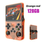128G R36S Retro Handheld-Videospielkonsole Linux-System 3,5 Zoll IPS-Bildschirm R35s Pro Tragbarer Taschen-Videoplayer 64 GB Spiele