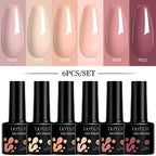LILYCUTE 7ML 6PCS Neon Gel Nagellack Set fluoreszierend Farbwechsel Semi Permanent Soak Off Maniküre-Kit Nail Art Gel