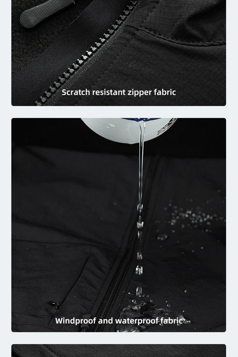 YKYWBIKE Herren Radsport Gelit Thermo-Fleece Fahrrad Windjacke Ärmellose Weste Winddicht Wasserdicht Radfahren