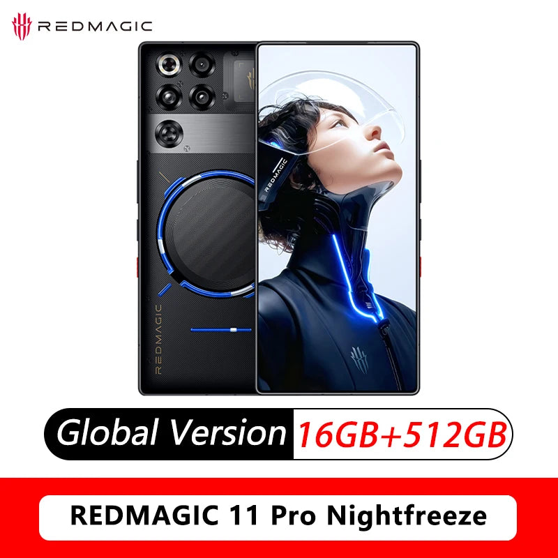 (Gebrauchtes) Gaming-Handy RedMagic 11 Pro 5G, Internationale Version, Bildschirm Ins, Prozessor-Typ 8 Elite Gen 5, Akku-mAh, 50 MP Kamera, NFC-kompatibel
