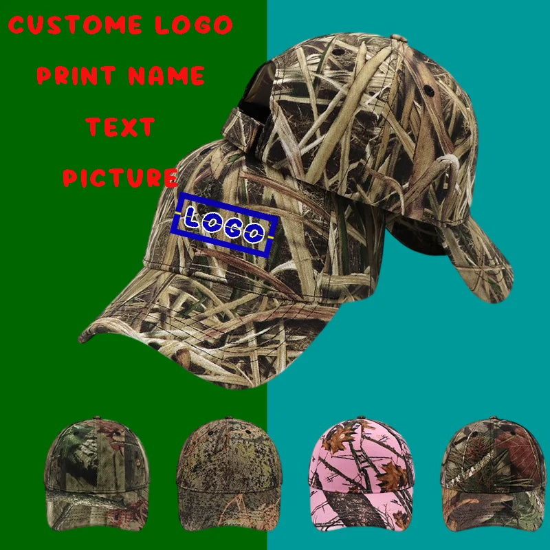 Custom Print Embroidery Outdoor Jungle Fishing Baseball Hat Cap Man Camouflage Hunting Hats Cotton Casquette Trucker Dad Caps Hauptbild