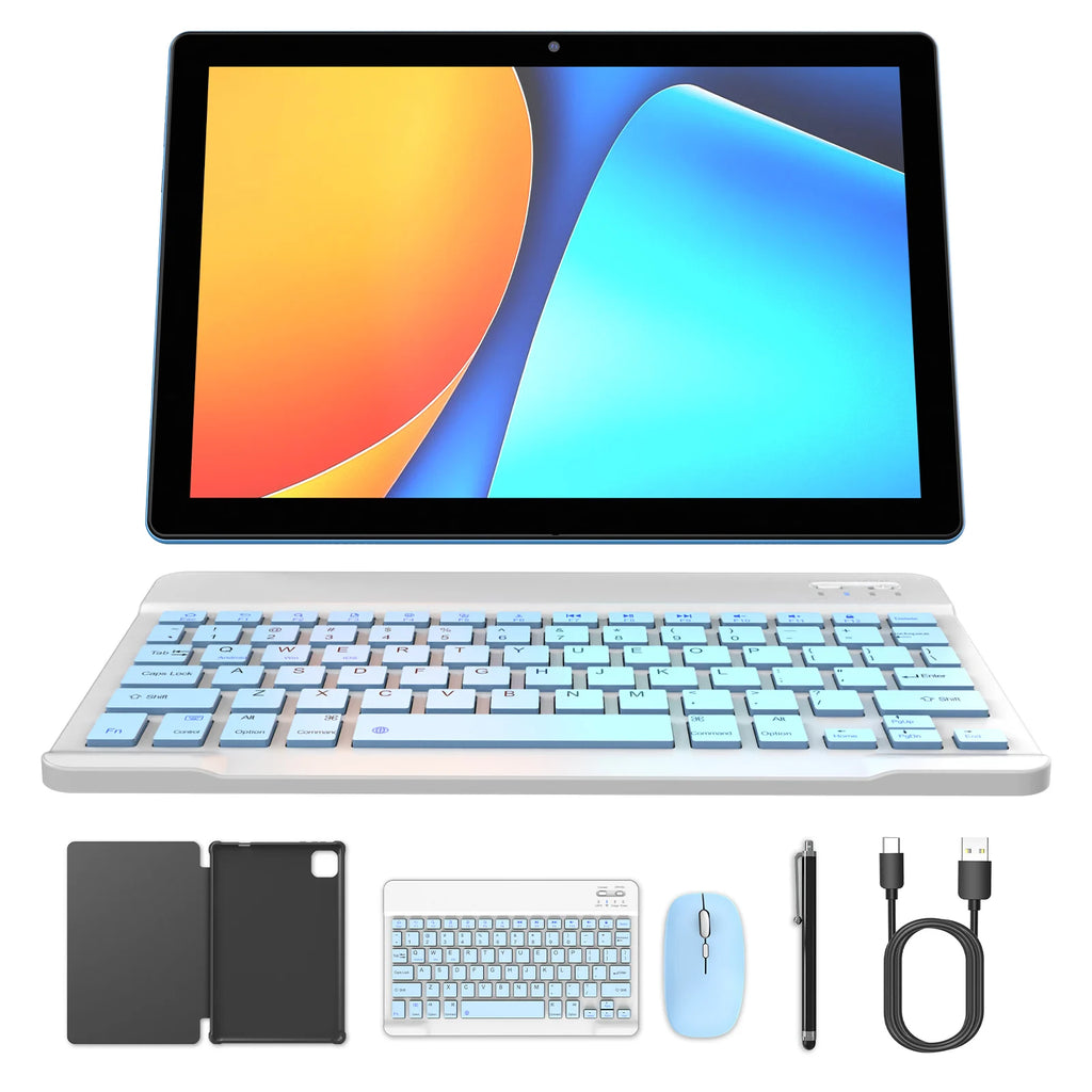 Neueste globale Version Android 15 Tablet, 10-Zoll-Tablet, Quad-Core-Prozessor, 1280*800 Auflösung, 12 (3+9) GB RAM, 64 GB Speicher