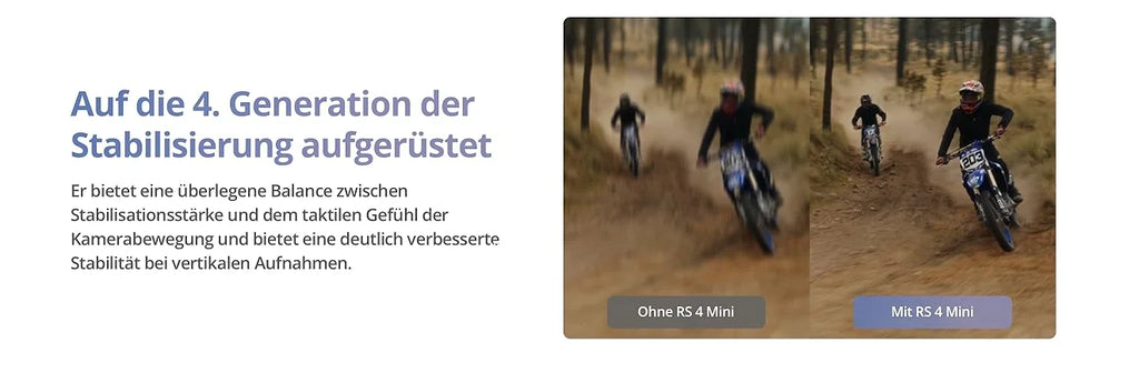 DJI RS 4 Mini Handheld-Gimbal-Stabilisator für Sony A7/ZV Kameras und Smartphones, intelligente Verfolgung, Stabilisierung der 4. Generation