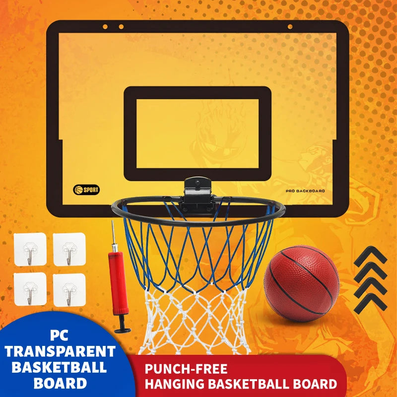 Indoor Kinder Sicherheit und Spaß Spiele Kinder Heim Sport Basketball Set Wandhalterung Nicht perforierter Basketballrahmen