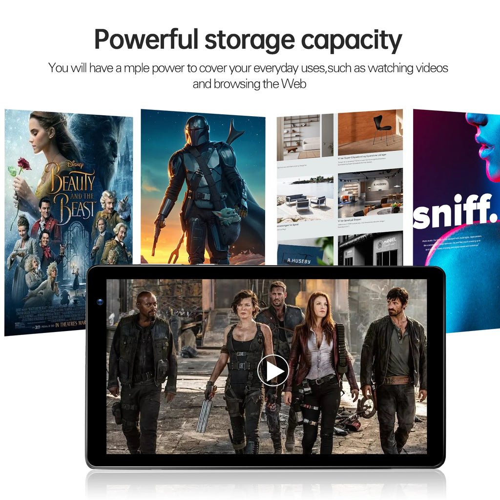 PRITOM 7 Zoll Tablet PC 32 GB Android 11 mit Quad-Core-Prozessor HD-IPS-Display Dual-Kamera WiFi mit PU-Schutzhülle