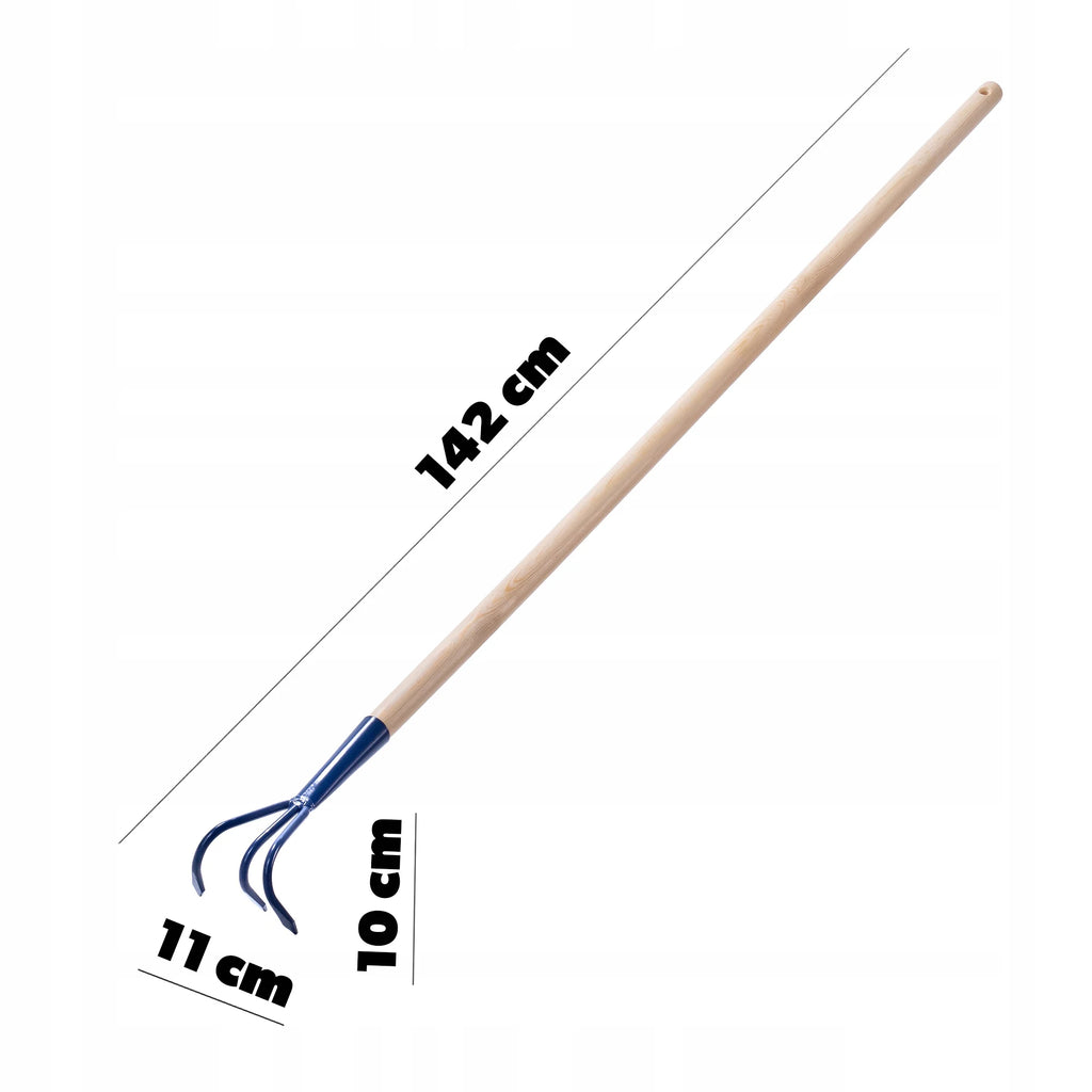 KADAX Kultivator Hand Bodenfräse Garten 142 cm Erde Starke Krallen