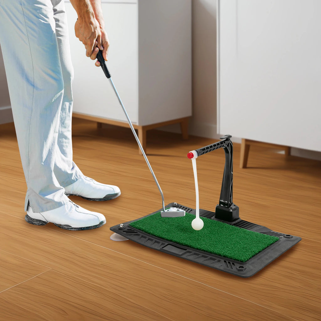 Golfschwungtrainer - Golftrainingsgerät mit verstellbarer Höhe - Golfschwung-Übungsmatte Trainingshilfe für drinnen und draußen