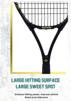 Golden-Dragon Carbonfaser Tennisschläger für Erwachsene, ideal für Fortgeschrittene, Drachen-Design im chinesischen Stil, 50–60 lbs, Gratis-Geschenke