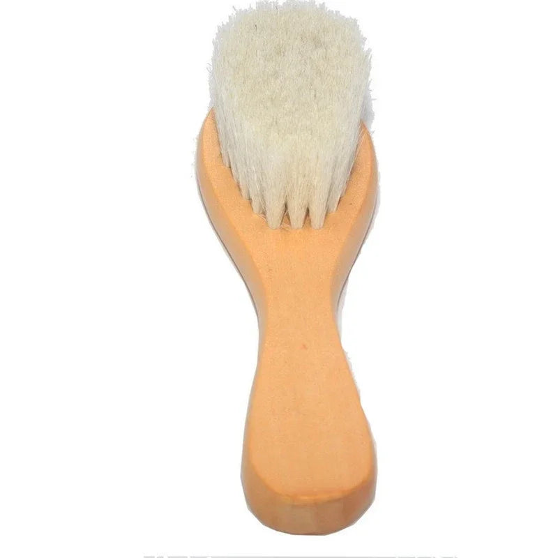 2 St./Set Neugeborenen Haarbürste Kamm Natürliche Wolle Holzbürste Baby-Set Reines Naturmaterial Für die Gesundheit Ihres Babys