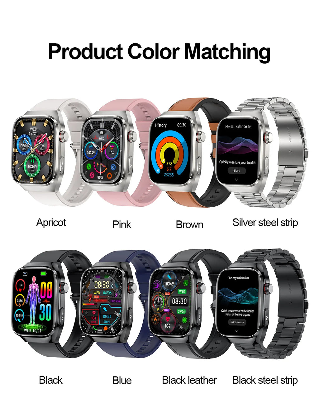 2026 Neue Pflegegrad-Harnsäure-Blutfettwerte Smartwatch Herren EKG+PPG Blutdruck Herzfrequenz Bluetooth Anruf Gesundheits-Smartwatch