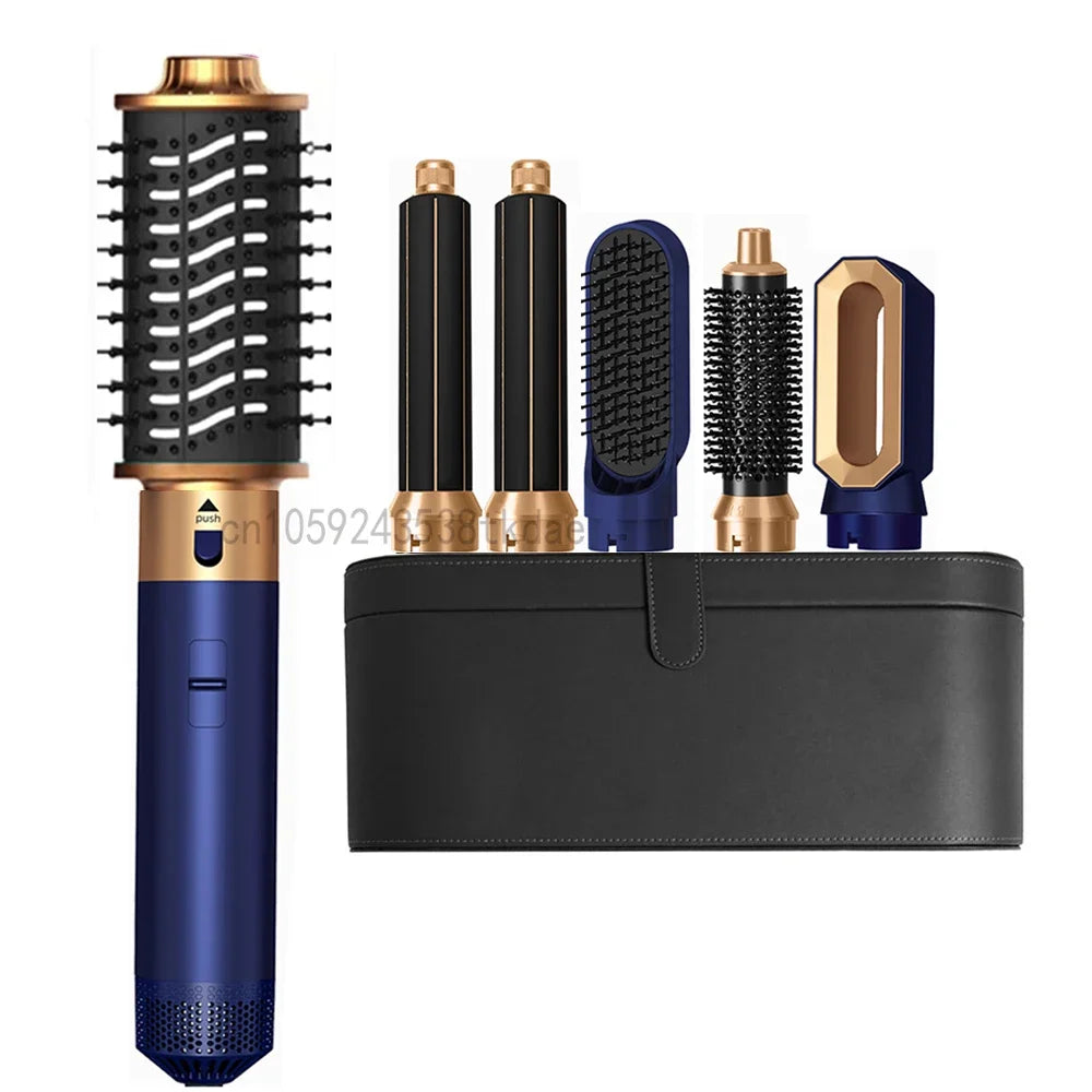 6-in-1 Haartrocknerbürste Heißkamm-Set Professioneller Lockenstab Haarglätter Styling-Tool Luft-Styling Haartrockner Haushaltsgerät