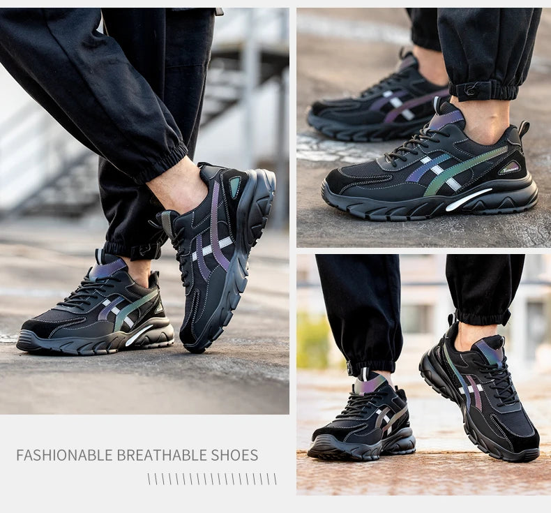Herren-Sicherheitsschuhe, durchtrittsichere Arbeits-Sneaker, leichte Arbeitsschuhe, Herren-Stahlkappenschuhe, Sicherheitsstiefel, unverwüstliche Schuhe