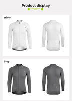 XINTOWN Herren Langarm-Radtrikot, Rennbekleidung für Frühling/Sommer, Export-Fahrradbekleidung, einfarbiges Langarm-Oberteil