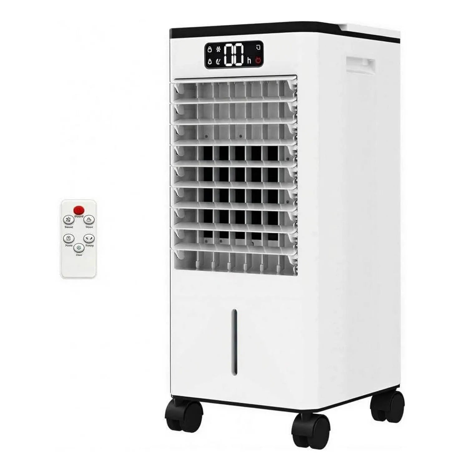 Tragbarer mobiler Kühlerlüfter 7L Tank 12h Timer 120° Oszillation, Fernbedienung mit beweglichen Rädern für Schlafzimmer, Wohnzimmer