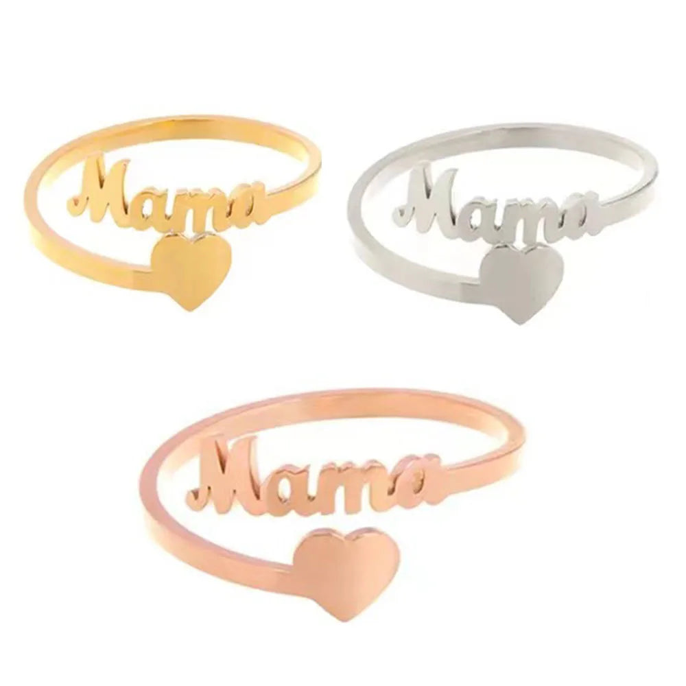 Personalisierter, individueller Liebesnamensring, modische Paarringe zum Valentinstag, Freundinnen-Geschenk, Herz-Ehering, Damenschmuck