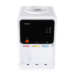 Moderner weißer elektrischer Wasserspender, 31*30*48cm, wassergekühlter Spender, 500W Desktop-Warm- und Kaltwasserspender