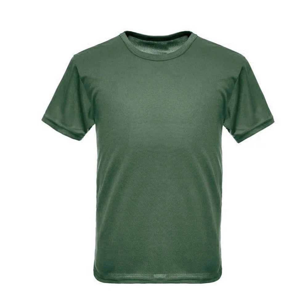 Outdoor Sports Men T-Shirts 3D Camouflage Quick Dry O Neck Short Sleeve Tops Shirt Camo Hiking Hunting T Shirt