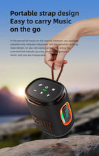 S122 25W Kabelloser Bluetooth-Lautsprecher Outdoor Tragbarer Mini Wasserdichter Lautsprecher mit Licht 6000mAh Akku Bass Boost für Outdoor
