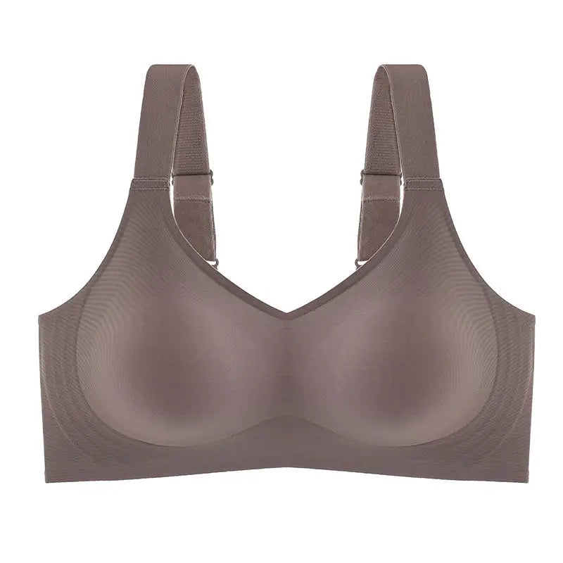 Damen-Push-up-BH, schön am Rücken, große Größen, weicher Halt, nahtlos, einteilig, ohne Bügel, verstellbarer, dünner Sport-BH nahtlos