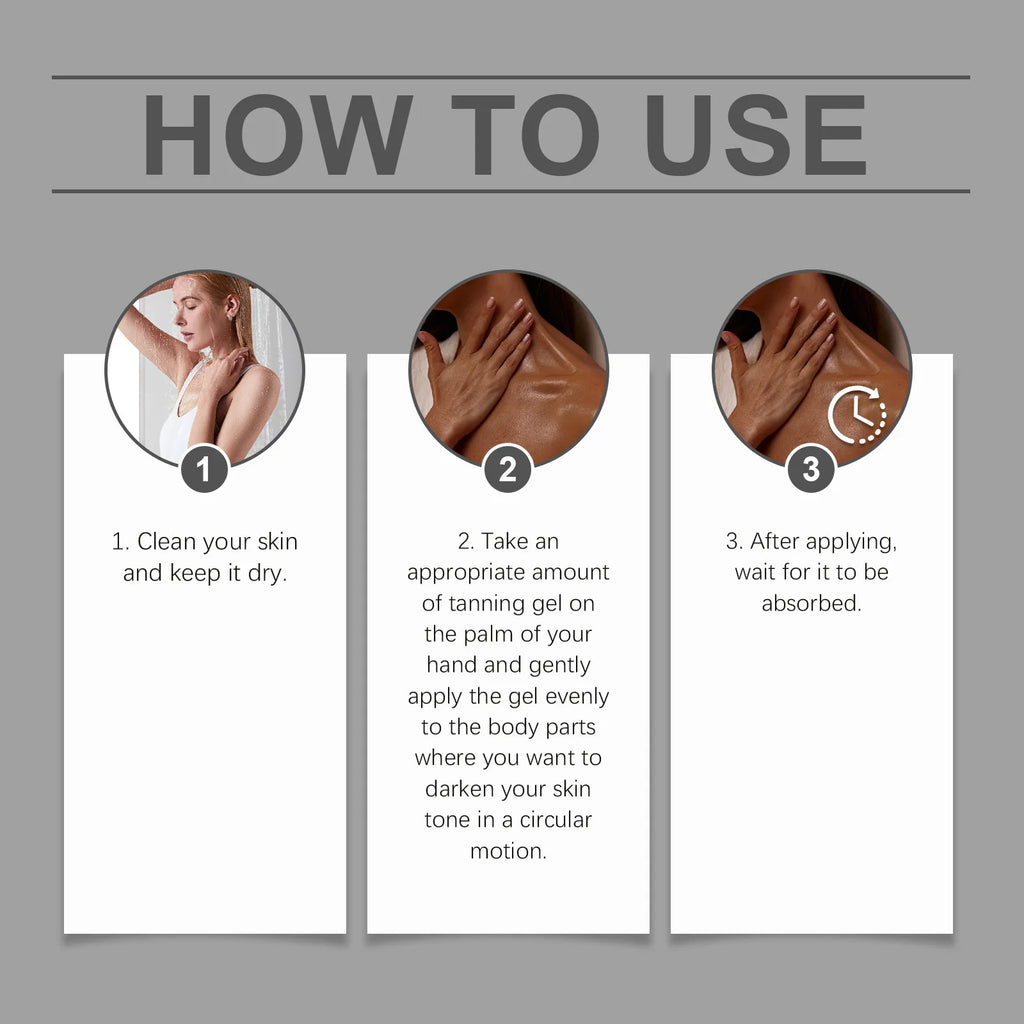 Bräunungsgel Instant Bronzer Selbstbräunungs-Mousse Feuchtigkeitsspendender natürlicher Glow Sonnengeküsste, aufbaubare Farbe Pflegend Feuchtigkeitsspendend 250ml