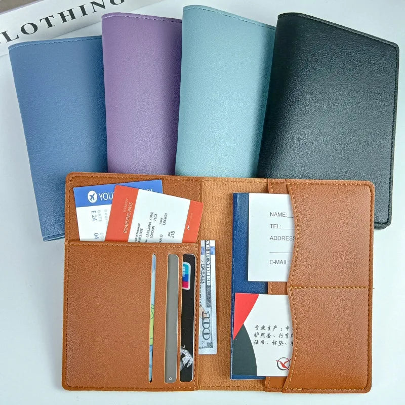 Multifunctional Document Passport Holder Protection Set Pu Leather Passport Clip Holder Travel Wallet Card Holder Hauptbild