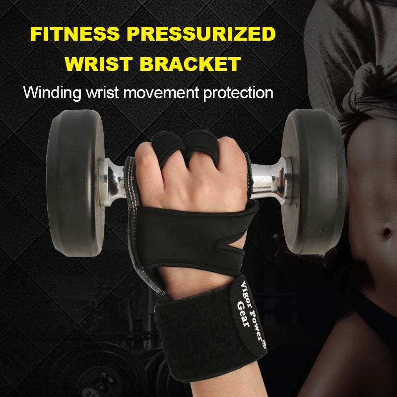 Rindsleder Gewichtheber-Handschuhe 3 Farben Fitnessstudio Anti-Rutsch-Griffe Pads Kreuzheben Gürtel Crossfit Workout Crossfit Handflächenschutz Fitness