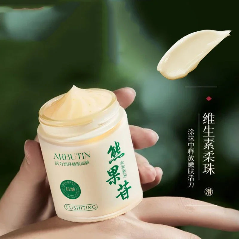 Arbutin Good Night Frozen Film Gesichtspflege Feuchtigkeitsspendende Anti-Aging Gesichtsmasken Waschfreie Schlafmaske