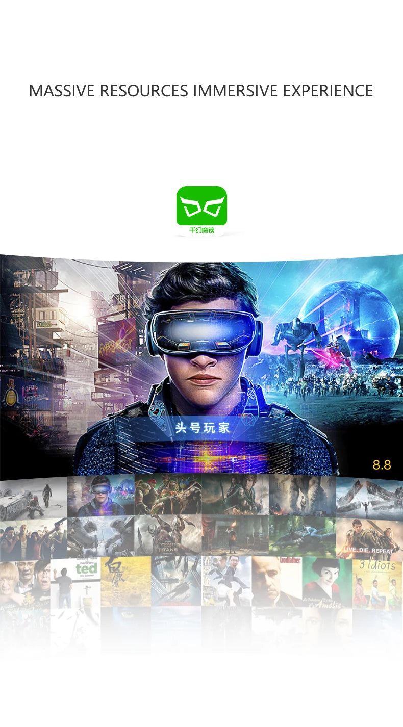 Shinecon VR Brille 3D Headset Virtual Reality Gerät Helm Schutzbrille Linsen Mobile Smartphone Handy Realidade Viar VR