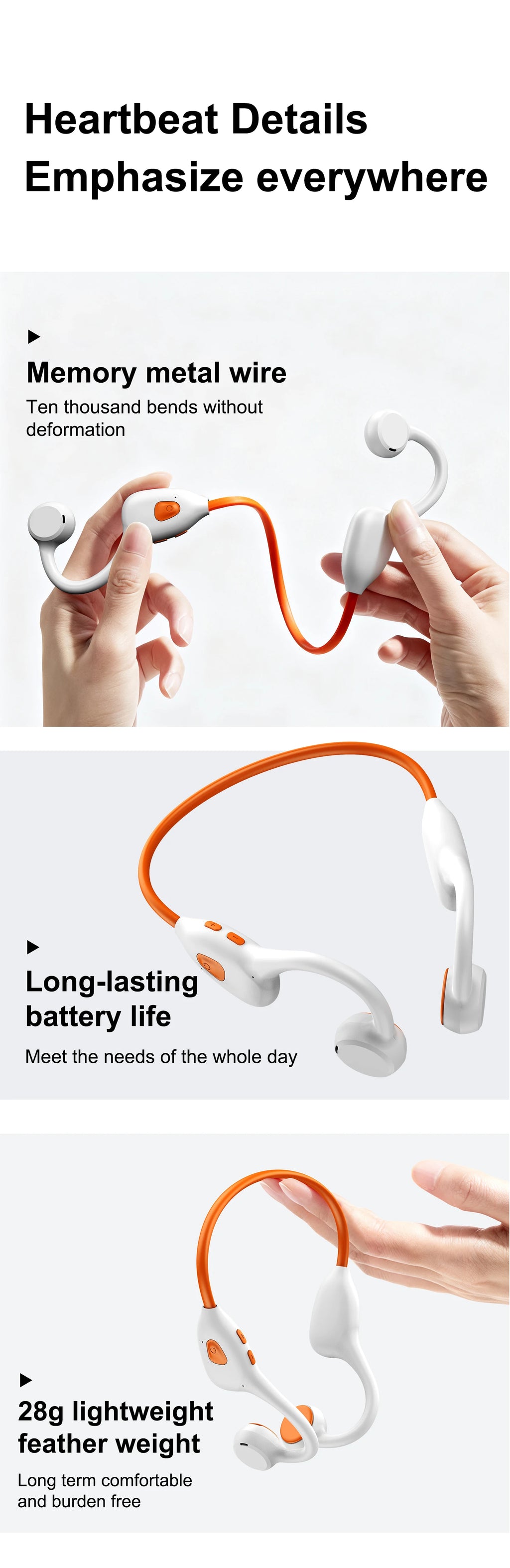 Air-Conduction-Stereo-Kopfhörer Kinder Open-Ear-Bluetooth-6.0-Ohrhörer Drahtlose Geräuschunterdrückung Lern-Musik-Headset Ohrbügel
