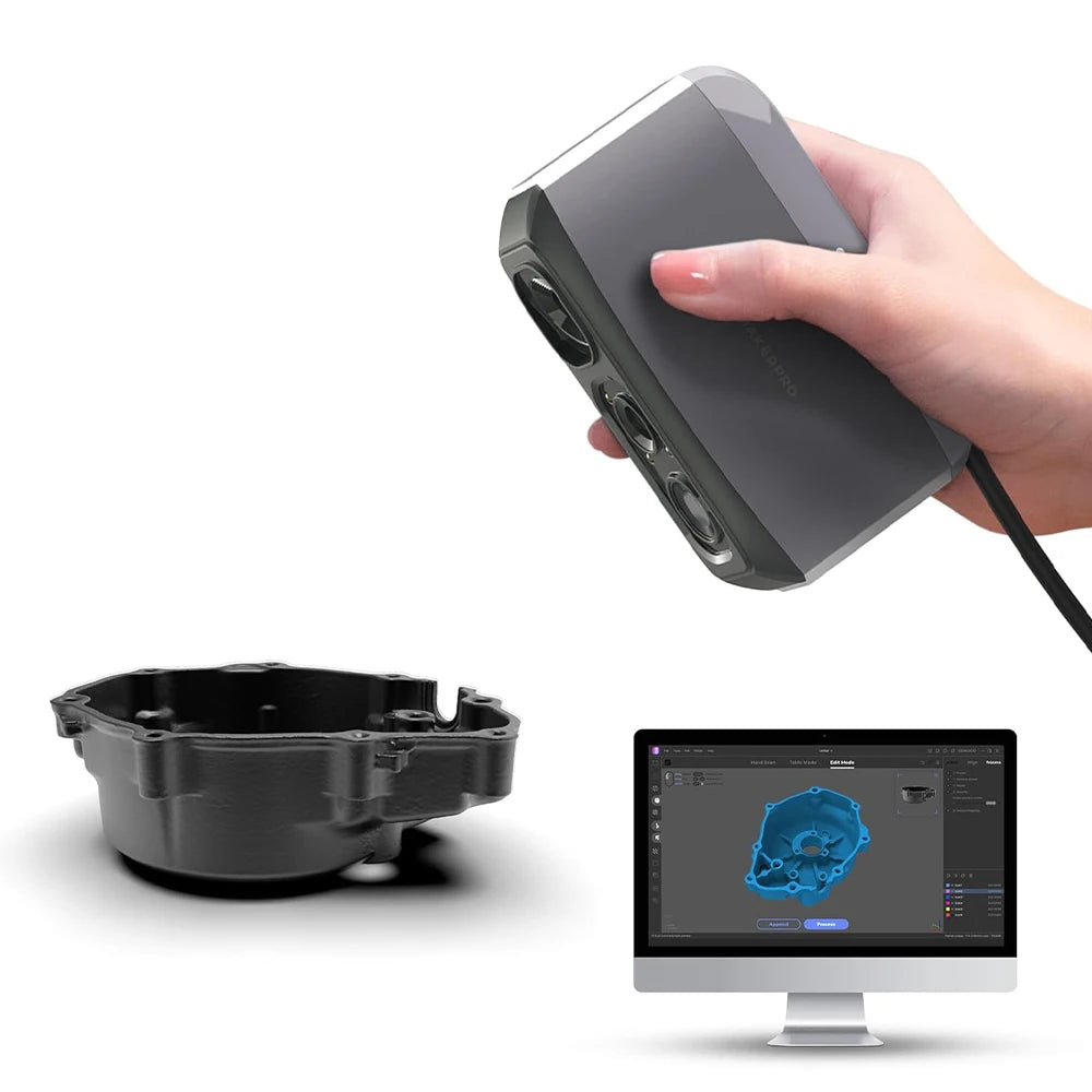 3DMakerpro Moose Lite 3D Scanner,Luxury, NIR Light Source,0.05mm Accuracy,24-bit Color Camera,10fps Frame Rate,Anti-Shake Lenses