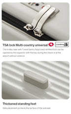 Mixi NEUER Aluminiumrahmen-Koffer Handgepäck Rollkoffer mit USB-Anschluss, Getränke- und Handyhalter für die Kabine, 20 24 Zoll