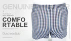 4 Herren-Boxershorts Locker Herrenunterhosen Baumwolle Großes Karomuster Pfeilhose Übergröße Klassische Basics Karo