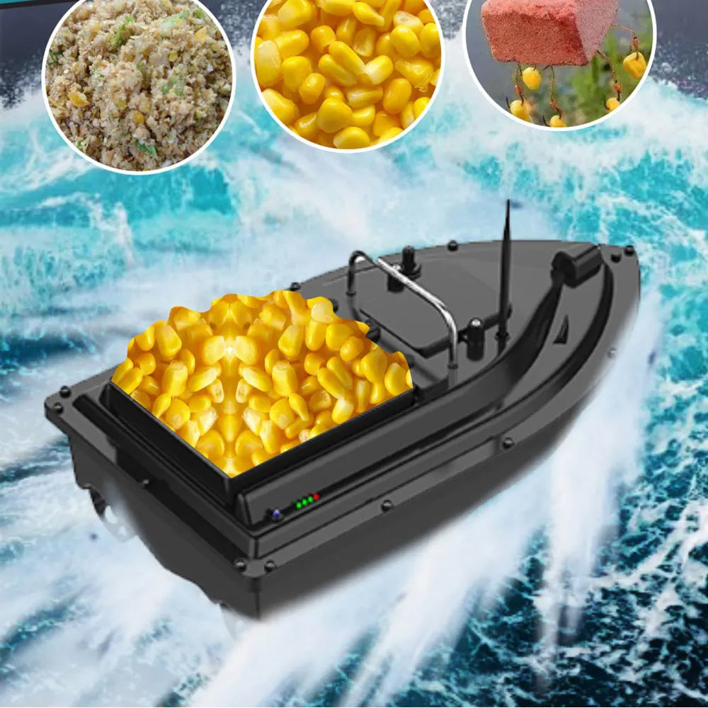 D16 Futterboot mit einzelnem Köderbehälter, automatisches Köderboot mit Fernbedienung, 400–500 m Reichweite, 12000 mAh