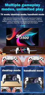 SF3500 Retro Handheld Videospielkonsole Linux System 5,0 Zoll 854*480 IPS Bildschirm 3000mAh Tragbarer Pocket Video Player Spiele