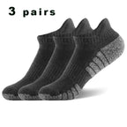 3 Paar professionelle Lauf-Sport-Fitness-Knöchelsocken Herren Handtuchsocken Outdoor-Sport Kurze Socken Herren und Damen Socken GIFRS