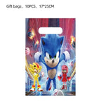 Sonic Geburtstagsparty Dekoration Spiel Igel Ballons Actionfigur Party Pappteller Handtuch Becher Tischdecke Spielzeug Kindergeschenke
