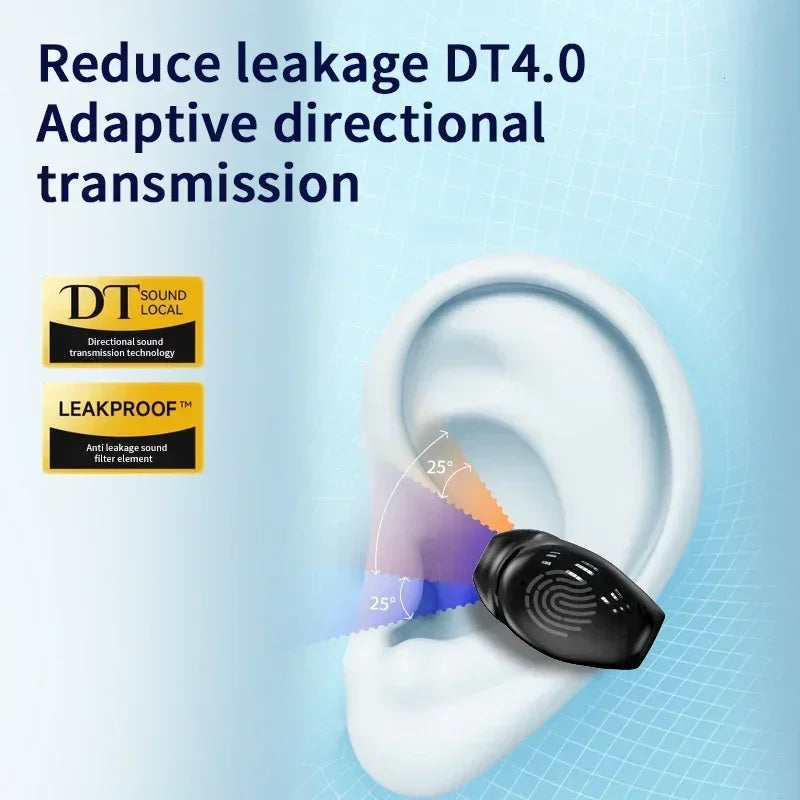 Kabellose Kopfhörer Bluetooth 5.3 Ohrhörer mit Mikrofon Einzelner In-Ear Sport Wasserdichte TWS Earbuds Bluetooth Freisprech-Headset