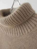 2023 Herbst und Winter Rollkragenpullover 100% reiner Kaschmir Damen Loose Sweater verdickter Wollpullover Überwurf faules Unterteil