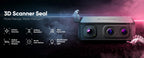3DMakerpro Seal 3D Scanner, Blue Light Source, 0.01mm Accuracy, 0.05mm Resolution, 10fps Frame Rate, Visual Tracking, Anti-Shaking, 100x75mm Single Capture Range, 180-280mm Work Distance, 24-bit Color Scanning