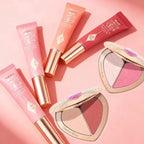 Charlotte Tilbury Lip Gloss Zweifarbiges Herzform-Puder-Rouge-Highlight-Spotlight-Aufhellung Nahtloses Cosplay-Make-up-Geschenk