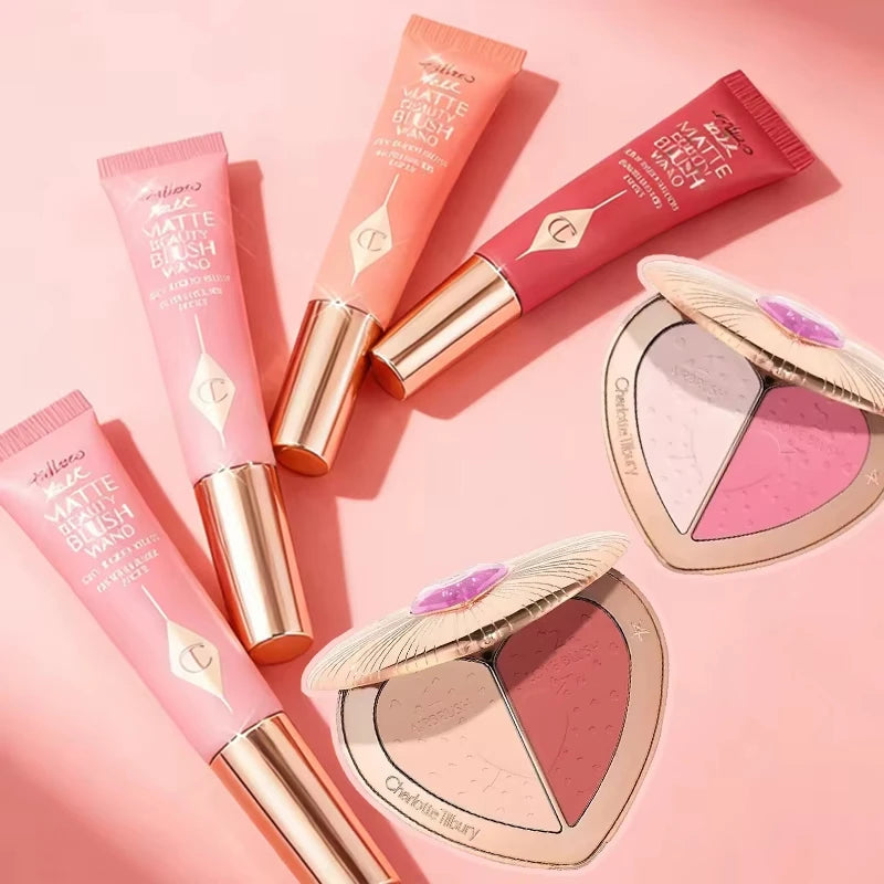 Charlotte Tilbury Lip Gloss Zweifarbiges Herzform-Puder-Rouge-Highlight-Spotlight-Aufhellung Nahtloses Cosplay-Make-up-Geschenk Hauptbild