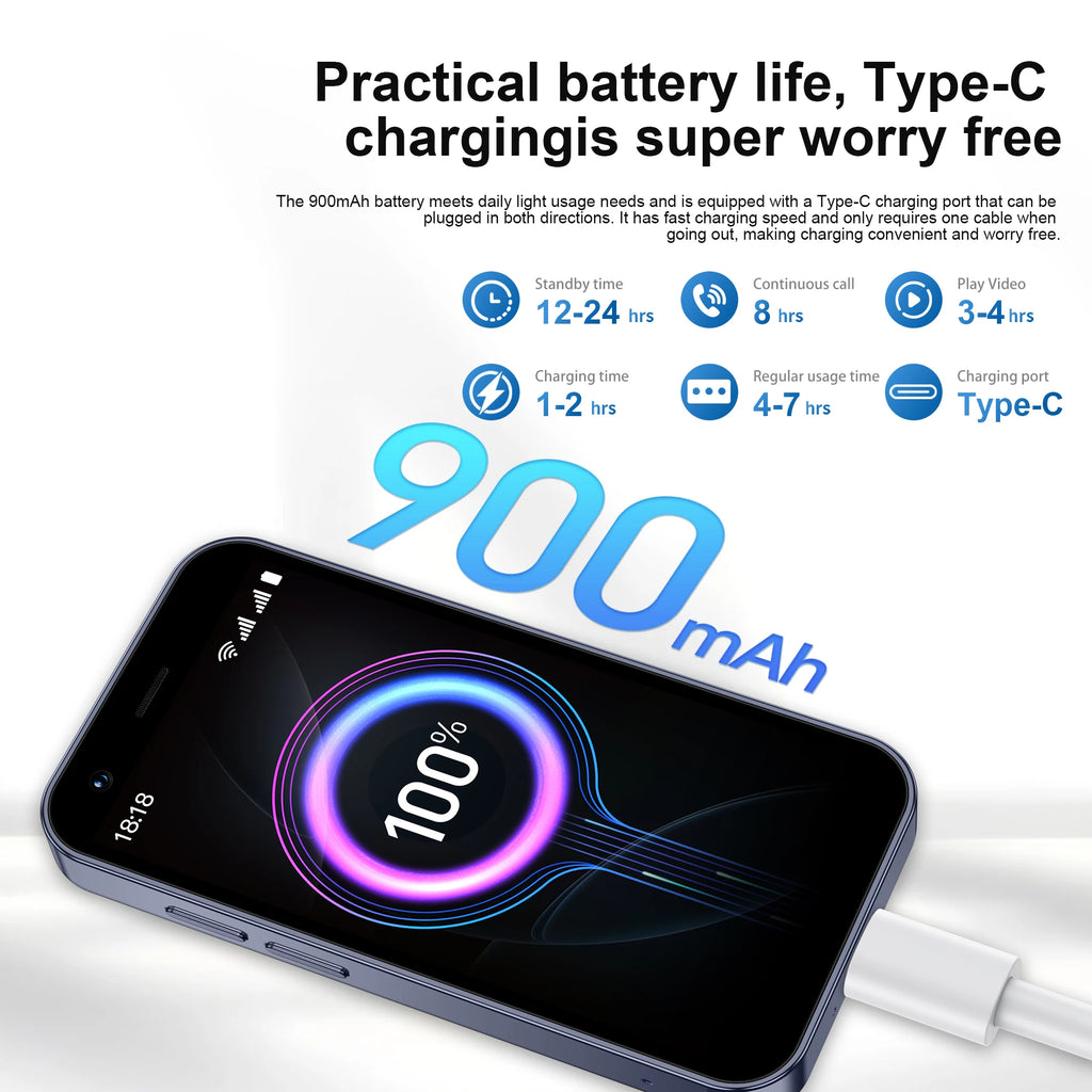 SERVO 18SE MINI Kleines Android Smartphone 3G WCDMA Dual SIM-Karte 2GB+16GB Play Store Wi-Fi Gesichtserkennung 3.0 Zoll Mini Smartphones